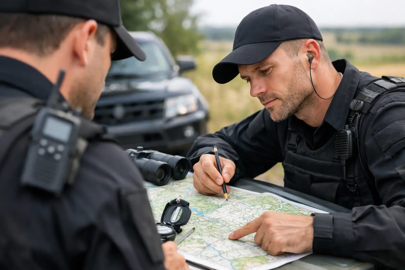 Topographical Skills Training for Security Work